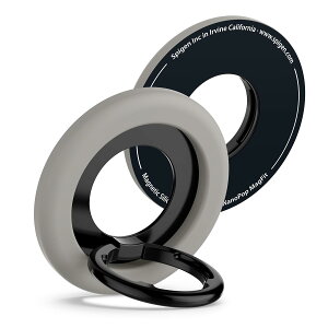 �y���������zSpigen �i�m�|�b�v�E�}�O�t�B�b�g MagSafe �Ή� �X�}�z�����O iPhone 16 �Ή� �y�X�}�z�X�^���h�^�L�b�N�X�^���h�@�\�z �}�O�l�b�g�� �����h�~ �V���R�� ���^�������O AMP09032�i�g����