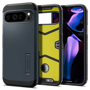 �y���������zSpigen Pixel9 Pro XL �P�[�X ���͕ی� �X�^���h�t�� �ČRMIL�K�i�擾 �ϏՌ� �O�w�\�� �X�}�z�X�^���h �J�����ی� ���h�~ �Ռ� �z�� ���C�����X�[�d �^�t�E�A�[�}�[ ACS07727(���^���E�X