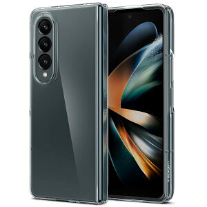 �y���������zSpigen Galaxy Z Fold 4 5g�P�[�X �S���� ���ςȂ� �����^ ���ɔ� �����Y�ی� ���y�� �w��h�~ PC�f�� ���C�����X�[�d�Ή� �G�A�[�E�X�L�� ACS05104 (�N���X�^���E�N���A)
