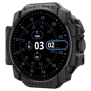 �y���������zSpigen Google Pixel Watch 3 45mm �P�[�X ���� �Ռ� �z�� �^�t�l�X�f�U�C�� ���菝 �h�~ �ϏՌ� �ی�J�o�[ ���M�b�h�E�A�[�}�[ ACS07597 (�}�b�g�E�u���b�N)