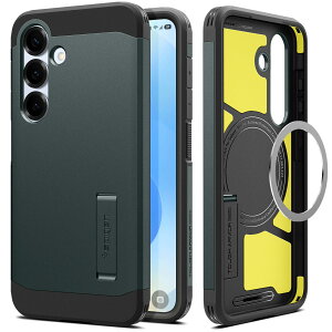 �y���������zSpigen Galaxy S25 �P�[�X Magfit�Ή� �}�O�l�b�g���� �X�^���h�t�� �}�b�g �ϏՌ� �ČRMIL�K�i �^�t�E�A�[�}�[�iAI�j�E�}�O�t�B�b�g ACS09010 (�A�r�X�E�O���[��)