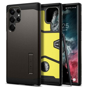 �y���������zSpigen Galaxy S22 Ultra �P�[�X [ SC-52C | SCG14 ] 3�w�\�� �X�^���h�t�� �ČRMIL�K�i�擾 �J�����ی� ���h�~ �Ռ��z�� ���C�����X�[�d�Ή� �^�t�E�A�[�}�[ ACS03924 (�K�����^��)