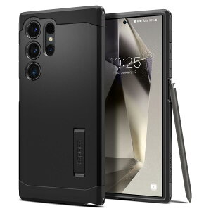 �y���������zSpigen Galaxy S24 Ultra �P�[�X �ϏՌ� �X�^���h�t�� �ČRMIL�K�i�擾 �ϏՌ� SC-52E | SCG26 �O�w�\�� �X�}�z�X�^���h �J�����ی� ���h�~ �Ռ� �z�� Qi�[�d ���C�����X�[�d �^�t�E�A�[�}�[ 