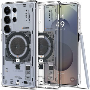 �y���������zSpigen Galaxy S25 Ultra �P�[�X Magfit�Ή� �N���A �X�g���b�v�z�[�� �ČRMIL�K�i �E���g���E�n�C�u���b�h�E�}�O�t�B�b�g ACS08959 (�l�I�E����)