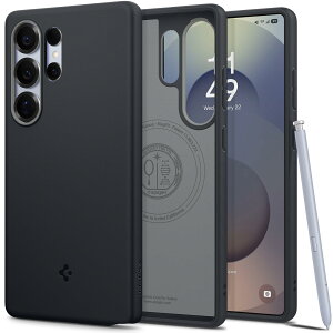 �y���������zSpigen Galaxy S25 Ultra �P�[�X Magfit�Ή� �ϋv�� �\�t�g �ق��肪�t���ɂ����f�� �c�[�g���J���[ �i�m�|�b�v�E�}�O�t�B�b�g ACS09057 (�u���b�N�E�Z�T�~)