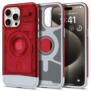 �y���������zSpigen �y�n��18�N�̋Z�p�́z iPhone 15 Pro �P�[�X MagSafe �ϏՌ� �ČRMIL�K�i�擾 ������ iMac�f�U�C�� �}�O�l�b�g���� �����Y�ی� �C�菝�h�~ MagSafe ���C�����X�[�d�Ή� �N���V�b�N�EC1