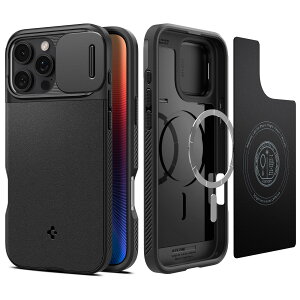 �y���������zSpigen �y�n��18�N�̋Z�p�́ziPhone 16 Pro Max �P�[�X MagSafe�Ή� �J�����J�o�[ �����Y�ی� �}�O�l�b�g���� �}�b�g �ϏՌ� �ČRMIL�K�i �I�v�e�B�b�N�E�A�[�}�[�E�}�O�t�B�b�g ACS08015 (