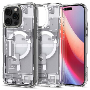 �y���������zSpigen �y�n��18�N�̋Z�p�́ziPhone 16 Pro Max �P�[�X MagSafe�Ή� �N���A �X�g���b�v�z�[�� �ČRMIL�K�i �E���g���E�n�C�u���b�h�E�}�O�t�B�b�g ACS08005 (�[���E�����E�z���C�g)
