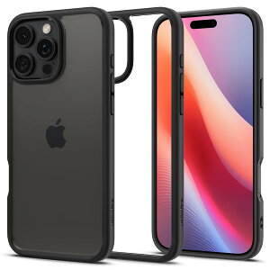 �y���������zSpigen �y�n��18�N�̋Z�p�́ziPhone 16 Pro Max �P�[�X �N���A �X�g���b�v�z�[�� �ČRMIL�K�i �o���p�[ �ϏՌ� �E���g���E�n�C�u���b�h ACS07996 (�}�b�g�E�u���b�N)
