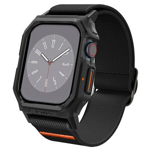 �y���������zSpigen Apple Watch 10 42mm �P�[�X AppleWatch10 �Ή� �P�[�X �o���h ��̌^ �R���p�`�u�� �\�����[�v �X�|�[�c �����\ �t�@�u���b�N ���C�g�E�t�B�b�g�E�v�� ACS08594 (�}�b�g�u���b�N)
