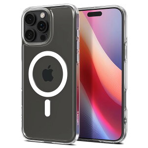 �y���������zSpigen �y�d��33g�̒��y�ʁziPhone 16 Pro Max �P�[�X MagSafe�Ή� �y�� �N���A ���� ���^ �X�g���b�v�z�[�� �G�A�X�L���E�n�C�u���b�h�E�}�O�t�B�b�g ACS07983 (�N���X�^���E�N���A)