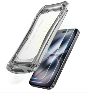 �y���������zNIMASO �K���X�t�B���� iPhone 16 Plus/iPhone 15 Plus�p �����K���X �������o �ی�t�B���� ���ȒP�\��t�� �ϏՌ� �w��h�~ �K�C�h�g�t�� 2���Z�b�g �A�C�t�H�� 16 �v���X/�A�C�t�H�� 15 