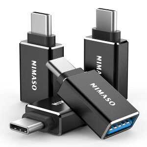 �y���������zNIMASO USB-C & USB 3 �ϊ��A�_�v�^ 4�Z�b�g (Type C - USB A 3 ���X) 5Gbps MacBook Pro/MacBook Air/iPad Pro ���̑� USB-C �[���p NAD22D455