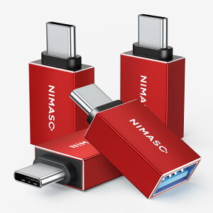 �y���������zNIMASO USB-C & USB 3 �ϊ��A�_�v�^ 4�Z�b�g (Type C - USB A 3 ���X) 5Gbps MacBook Pro/MacBook Air/iPad Pro ���̑� USB-C �[���p DAD24D1195