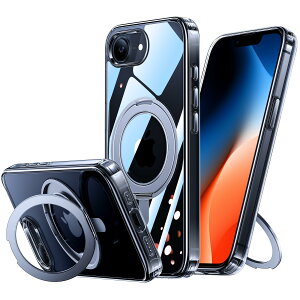 �y���������zNIMASO iPhone 16e �p �P�[�X �c�����Ή� 360°��]�X�^���h ��phone 16e �p �P�[�X MagSafe�Ή� �g�уX�}�z�P�[�X�i6.1�C���`�j �����O�}�O�l�b�g���� �J�o�[ �ČRMIL�K�i �ϏՌ� �����h�~