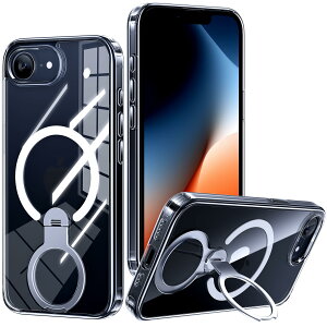 �y���������zNIMASO iPhone 16e �p �P�[�X �c�����Ή� 360°��]�X�^���h ��phone 16e �p �P�[�X MagSafe�Ή� �g�уX�}�z�P�[�X�i6.1�C���`�j �����O�}�O�l�b�g���� �J�o�[ �ČRMIL�K�i �ϏՌ� �����h�~