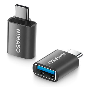 �y���������zNIMASO USB3.2(Gen2)10Gbps Type C �ϊ��A�_�v�^�[ 2�Z�b�g (USB A ���X to Type -C �I�X) 10Gbps �����]�� QC3 �}���[�d Windows 10 / Mac OS/MacBook Air/iPad Pro ���̑� USB-C �[���p DAD25F1760
