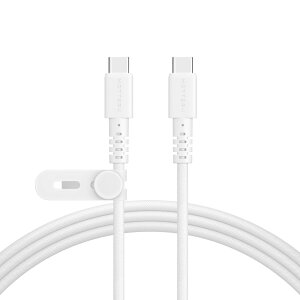 �y���������zMOTTERU (���b�e��) USB-C to USB-C �҂ݍ��݃V���R���P�[�u�� �f���ɋ��� Power Delivery 60W �f�[�^�]�� iPhone 16e 16 Nintendo Switch �Ή� �P�[�u���o���h �t�� 2m �G�A���[�z���C�g MOT-NLCC200-WH
