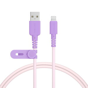 �y���������zMOTTERU (���b�e��) �o�C�J���[�P�[�u�� USB-A to Lightning iPhone 14 13 12 SE iPad�e�� ���Ȃ₩ ���܂Ȃ� �}���[�d �f�[�^�]�� Apple MFi�F�ؕi �P�[�u���o���h�t(�p�[�v��) 1m �s���N���C���b