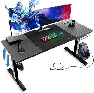 �y���������zGTRacing �Q�[�~���O�f�X�N �p�\�R���f�X�N ���[�f�X�N �d�� ���~�� �É� ���� ���菸�~ �f�X�N�}�b�g�t�� �R���Z���g�t�� �t�b�N �P�[�u���}�l�[�W���[ �ω׏d80kg ��110cm×���s55cm