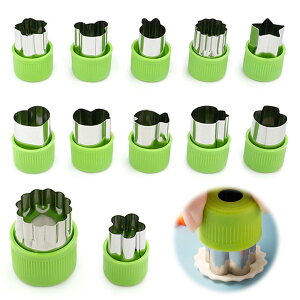 【送料無料】EsiFare クッキー型【12個セット】クッキー型抜き テンレス製 野菜 型抜き 野菜抜き型 かわいい 動物 多角形 星型 花 クッキーの型 野菜カッター 果物カッター お弁当 お菓子 DIY手