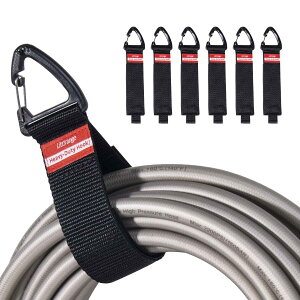 【送料無料】Litorange 延長コード収納 ストラップ 結束バンド マジックテープ ホース ケーブル 収納 壁掛け用の三角形のバックル付き