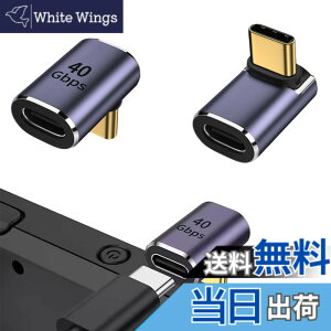 �y���������zDELUXEFOX USB�ϊ��A�_�v�^�[ USB C L�� �^�C�vC�A�_�v�^ (2�Z�b�g) Type C �ϊ� �A�_�v�^�[ 240W/5A�}���[�d 40Gbps�����f�[�^�]�� 8K@120Hz�f���o�� L�� L�^ �^�C�vc type-c 90�x Thunderbolt 3�AMac 