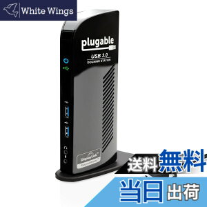 �y���������zPlugable USB3.0 / USB-C �p�h�b�L���O�X�e�[�V���� �c�u�� Windows ����� Mac �p - �f���A�����j�^�[ HDMI DVI VGA �|�[�g �M�K�r�b�g �C�[�T�l�b�g USB3.0 �|�[�gx2 USB 2.0 �|�[�gx4 �������o��