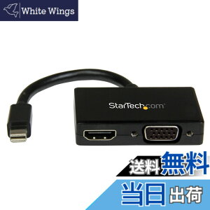 �y���������zStarTech.com Mini DisplayPort�ڑ��g���x��A/V�A�_�v�^ 2�C��1 �~�j�f�B�X�v���C�|�[�gMini DP - VGA/ HDMI�ϊ��A�_�v�^ MDP2HDVGA