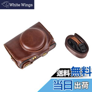 �y���������zkinokoo PowerShot SX720 HS / SX730 / SX740 �p�J�����P�[�X PU���U�[ �S�ʕی�^ �O�r���t�� �V�����_�[�X�g���b�v�t��(�R�[�q�[)