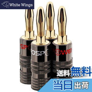 �y���������zFosPower �o�i�i�v���O �R�l�N�^�y�˂����ݎ� / 24k �����b�L/�����V�F���z�\���_�[���X �X�s�[�J�[�P�[�u��/�X�s�[�J�[���C���[/�ǃv���[�g�p (4�{ �Z�b�g / 2 �y�A)