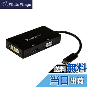 �y���������zStarTech.com 3 in 1 USB Type-C�}���`�A�_�v�^ 4K/30Hz USB-C - HDMI/DVI/VGA �u���b�N CDPVGDVHDBP