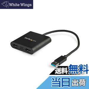 �y���������zStarTech.com USB 3.0 - HDMI�ϊ��A�_�v�^�[/2���/4K30Hz+1080p/Windows�̂� macOS ChromeOS Linux��Ή� USB32HD2