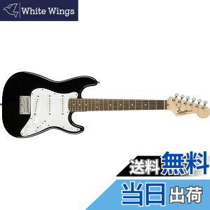�y���������zSquier by Fender �G���L�M�^�[ Mini Strat, Laurel Fingerboard, Black �u���b�N �\�t�g�P�[�X�t��