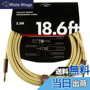�y���������zFender �V�[���h�P�[�u�� Deluxe Series Instrument Cable, Straight/Straight, 18.6', Tweed 08