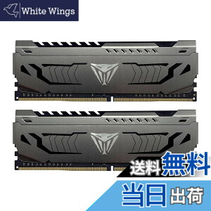 �y���������zPatriot Viper Steel DDR4 3200MHz PC4-25600 32GB (16GB x 2��) �A���~�j�E�����q�[�g�V���N �f�X�N�g�b�v�p������ PVS432G320C6K