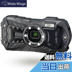 �y���������zRICOH WG-70 �u���b�N ���R�[�{�i�h���f�W�^���J���� 14m�h�� (�A��2����) 1.6m�ϏՌ� �h�o -10�x�ϊ� �A�E�g�h�A�Ŋ��􂷂�^�t�l�X�{�f�B CALS���[�h���ڂ� ����L�^�ȂǕ��L���r�W
