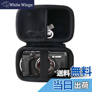 �y���������zOLYMPUS(�I�����p�X) Tough TG-7/TG-6/TG-5/TG-4 �f�W�^���J������p���[�P�[�X-WERJIA (storage case-Black)