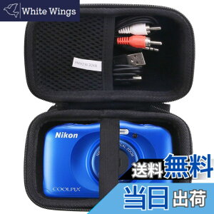 �y���������zNikon �f�W�^���J���� COOLPIX W150/W300/A100/A10 ��p�ی���[�P�[�X -waiyu JP (Storage case, Black)