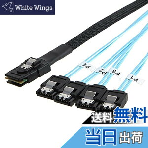 �y���������zNFHK ���� Mini SAS SFF-8087 �z�X�g�� 4 SATA 7�s�� �^�[�Q�b�g �n�[�h�f�B�X�N 6Gbps �f�[�^�T�[�o�[ RAID �P�[�u�� 100cm