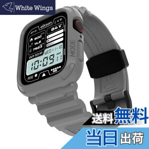 �y���������zelkson �A�b�v���E�H�b�` �o���h Apple Watch 41mm 40mm �o���p�[�P�[�X�t�� ���ȃ����Y�o���h Apple Watch SE iWatch Series 9 8 7 6 5 4�p, Quattro Pro Series TPU �_�� �ϏՌ��� �S�ʕ� �� �O���[