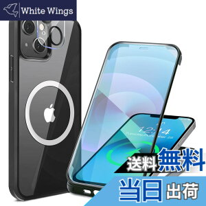�y���������zHAUTRKBG iPhone 13 Mini �p �P�[�X �N���A ���ʋ����K���X 360°�S�ʕی� [MagSafe�Ή�] [�J�����t�C������] [�s�q�^�b�`] �}�O�Z�[�t ���C�����X�[�d�Ή� �ČRMIL�K�i�擾 �ϏՌ� �A�C�t