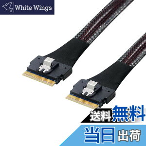 �y���������zNFHK PCI-E Slimline SAS 4.0 SFF-8654 8i74pin�z�X�g����SFF-865474Pin SlimSAS�^�[�Q�b�g�P�[�u��50cm