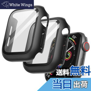 �y���������zJETech Apple Watch SE 3/2/1 (2025/2022/2020) / Series 6 5 4 40mm�p �P�[�X �t�B�����t�� �A�b�v���E�H�b�` �S�ʕی�J�o�[ �����K���X�t�B�������� �����x 2�Z�b�g (�u���b�N)