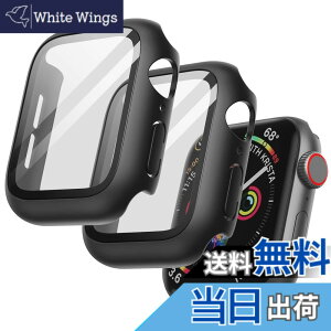 �y���������zJETech Apple Watch SE 3/2/1 (2025/2022/2020) / Series 6 5 4 44mm�p �P�[�X �t�B�����t�� �A�b�v���E�H�b�` �S�ʕی�J�o�[ �����K���X�t�B�������� �����x 2�Z�b�g (�u���b�N)