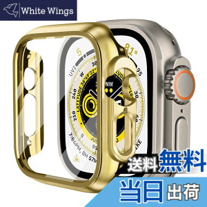 �y���������zKIMOKU �R���p�`�u�� Apple Watch �P�[�X Series SE2/SE/9/8/7/6/5/4 45mm 44mm 41mm 40mm PC+TPE�ގ� �ی�P�[�X ���ϋv �ϏՌ� �R���p�`�u���A�b�v���E�H�b�` �P�[�X���y�� �ی�J�o�[ (�S�[���h, 49
