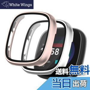 �y���������zSeltureone �y2�Z�b�g�z Fitbit versa4 / Fitbit sense2�p �ی�P�[�X �[�d�Ή� PC�t���[��+�����K���X�t�B���� ��̉� �������� �E���ȒP �ϏՌ� ���h�~ �c������ �ϐF�h�~ �����ߗ��i��
