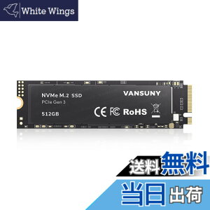 �y���������zVansuny ����SSD 512GB PCle 3.0 NVMe M.2 SSD �ő�3000MB/�b 3D NAND NVMe M.2 2280 �����\���b�h �X�e�[�g �h���C�u PCIe SSD ��荂���� PC �ƃ��b�v�g�b�v�p