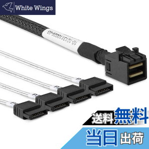 �y���������z10Gtek Mini SAS 6G���� HD SFF-8643 to 4X SATA 7pin �n�[�h�f�B�X�N �f�[�^�T�[�o�[RAID�P�[�u��,0.5���[�g��
