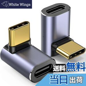 �y���������z�^�C�vC L�� USB C �ϊ��A�_�v�^ 2�� Type C�I�X���X 90�x ���p 40Gbps�����]�� 5A�}���[�d100W 8K@60Hz�f���o�� wuernine